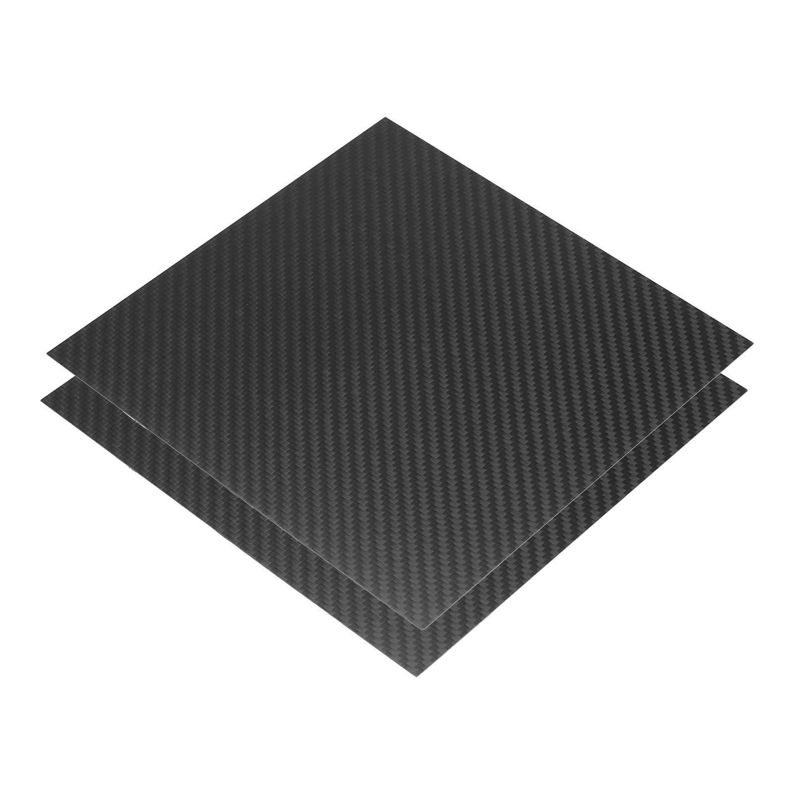 QUARKZMAN 2 Stück 3K Carbon Fiber Plate Panel Sheets, 200 x 200 x 0,5 mm Carbon Fiber Board Plate Flexible für RC Flugzeug, Modellauto, Autoersatzteile (Twill Matte)