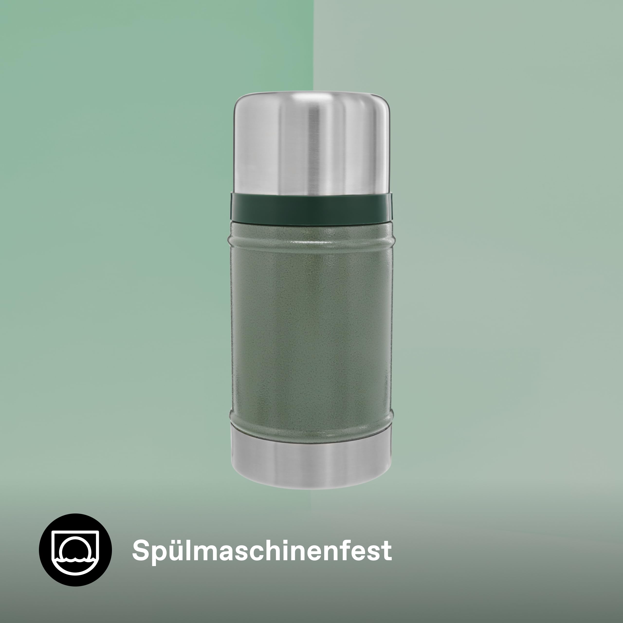 Stanley Classic Legendary Thermobehälter Für Essen - Hält 15 Stunden Heiß Oder 18 Stunden Kalt - Edelstahl Warmhaltebehälter - BPA-Frei - Spülmaschinenfest - Hammertone Green 0.7 L – Bild 7