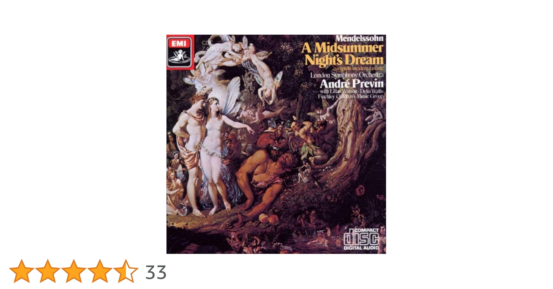 英LP アンドレ・プレヴィン, ロンドン交響楽団, リリアン・ワトソン, デリア・ウォーリス Mendelssohn A Midsummer Nights Dream - Complete Incidental Music ASD3377 HIS MASTE 英LP アンドレ・プレヴィン, ロンドン交響楽団, リリアン