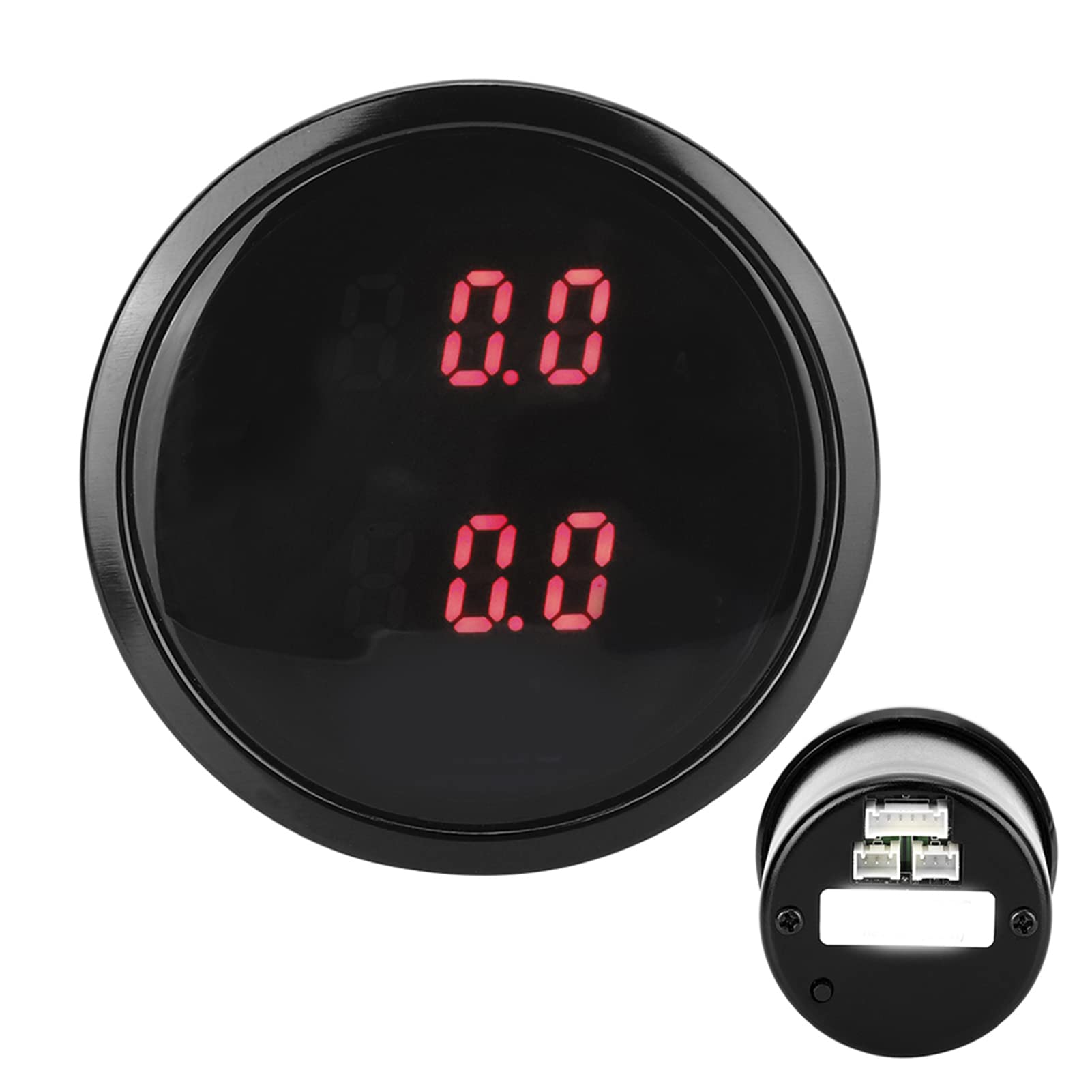 Hidyliu Misuratore di Pressione Dell'aria da 2 Pollici, Display Digitale a LED Rosso Misurazione Accurata della Spinta in Tutti i Veicoli a 12 V, Materiale Resistente in Acciaio e Rame, Kit di