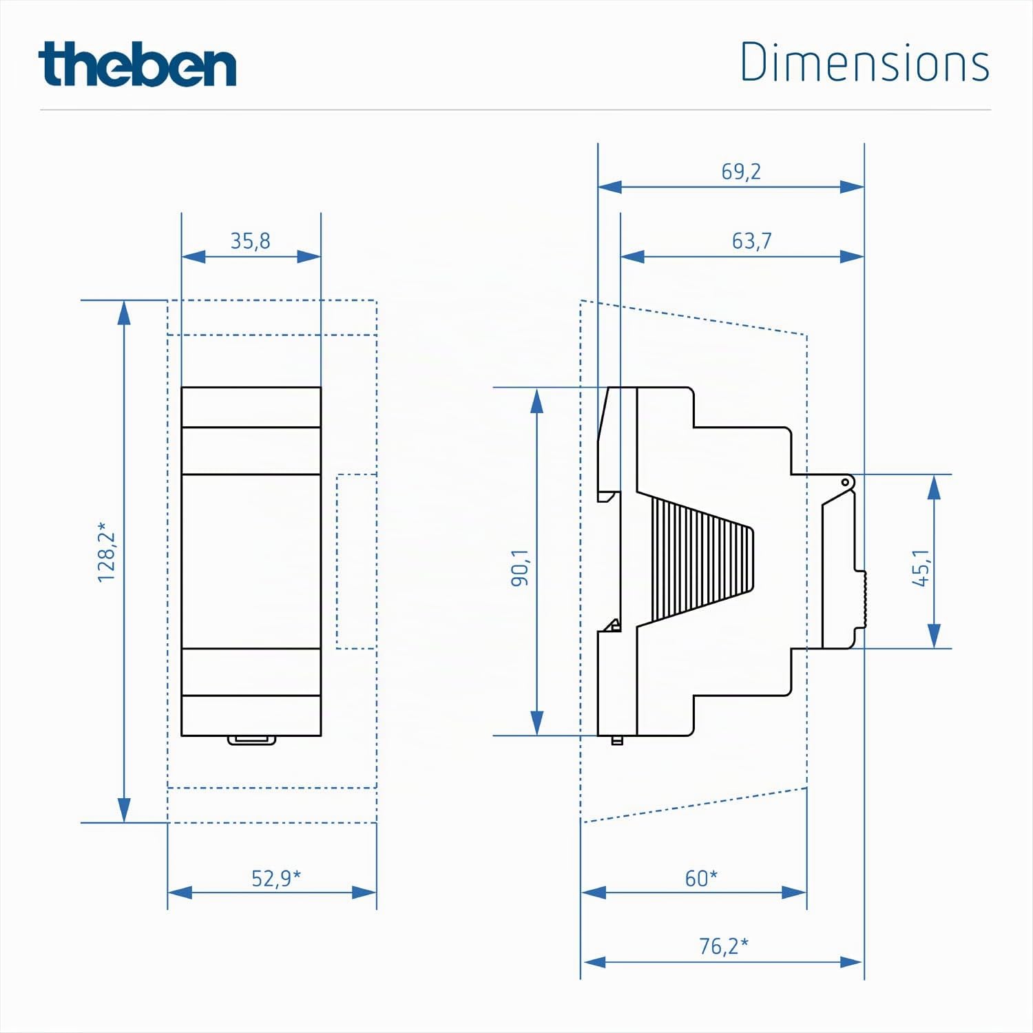 Theben 6220130 TR 622 top3 I Horloge programmable Digitale I Programme hebdomadaire I 2 canaux I 2 entrées externes