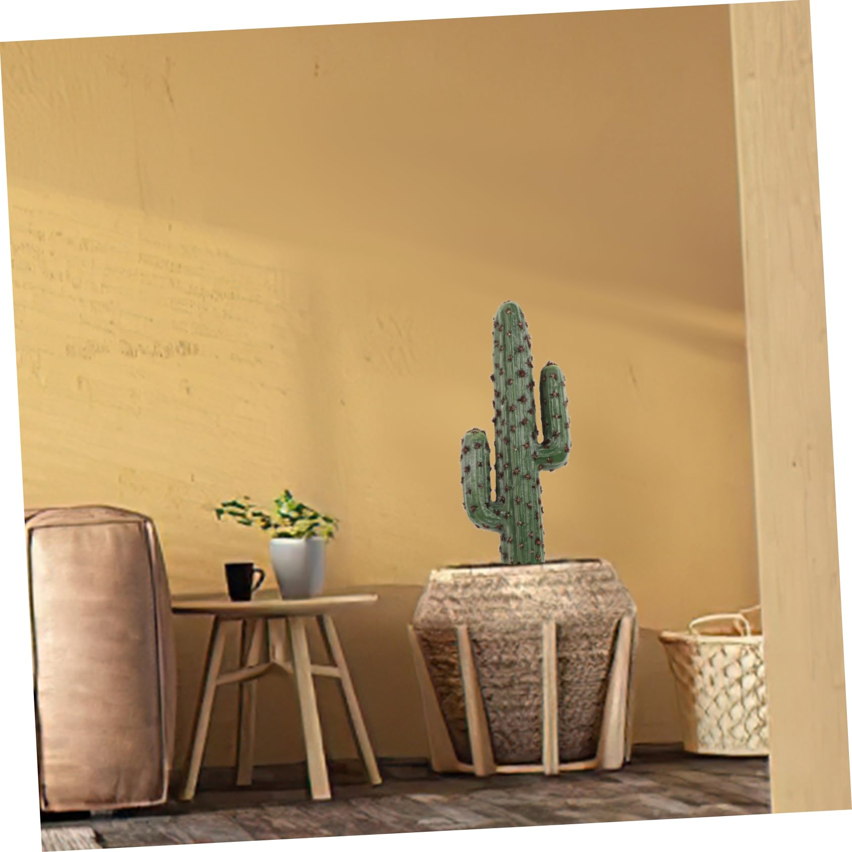 2 Estatuas De Cactus Artificiales Sin Maceta para Modelar para Decorar El Hogar.