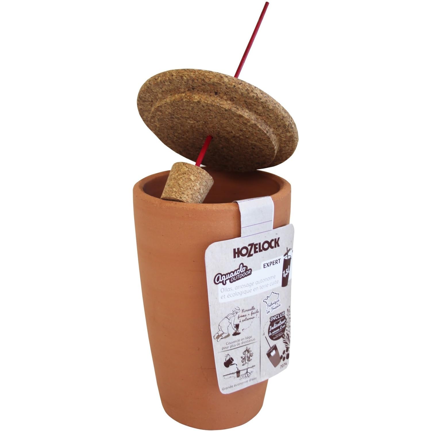 Jardiaffaires Pot en Terre Cuite Micro-poreux Olla Expert 1.5l pour arrosage Permaculture