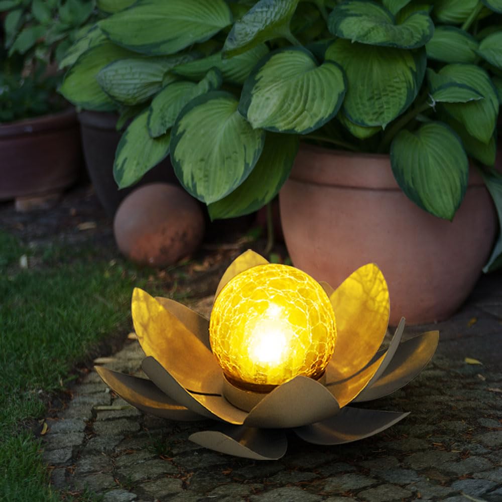 3x LED Solar Außen Lampen bronze Glas Kugel Garten Weg Boden Mond Sichel Steh Leuchten schwarz braun