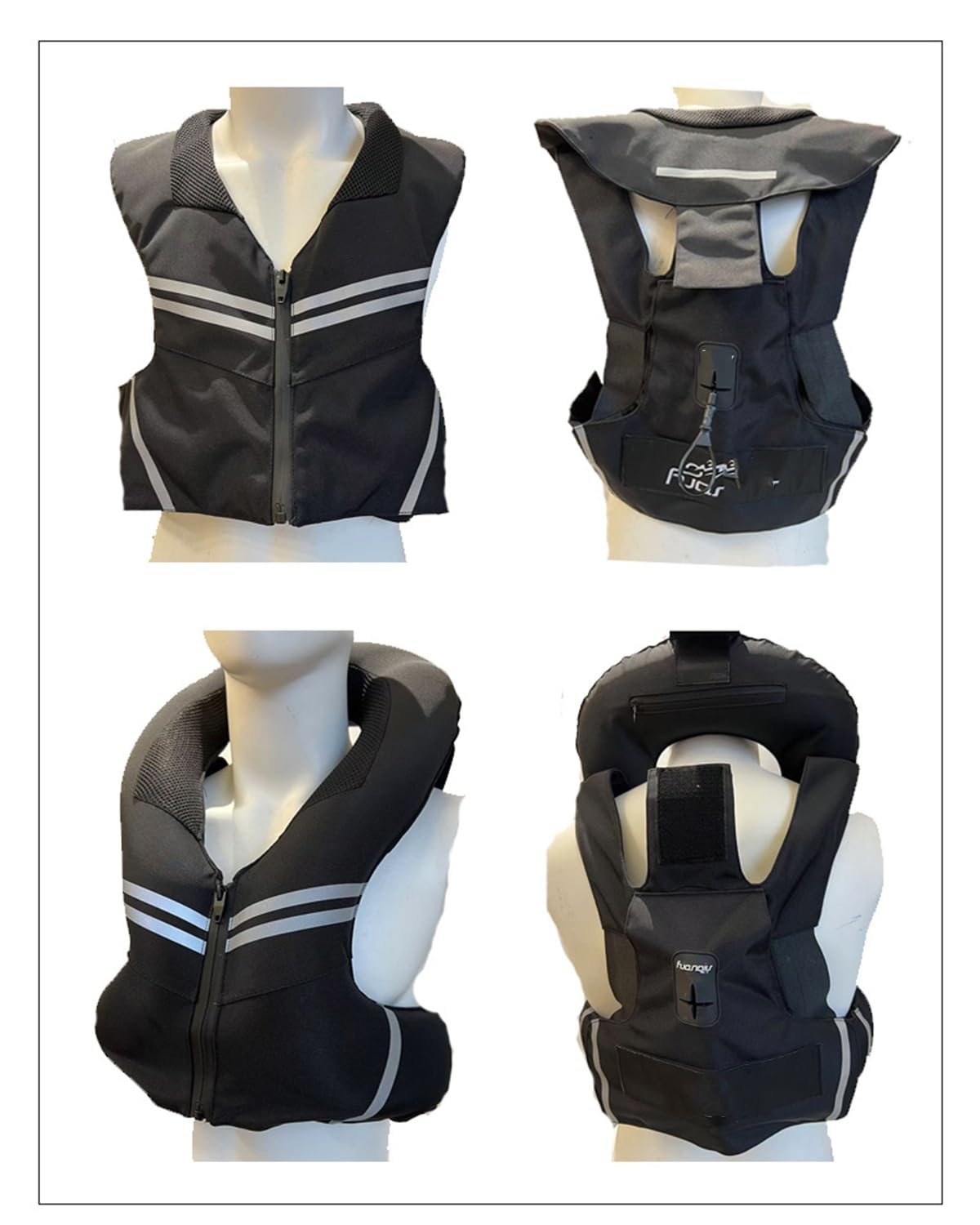 Gilet Airbag Moto Adulte/enfant Avec Bandes Réfléchissantes, Taille Ajustable, Léger Airbag Portable