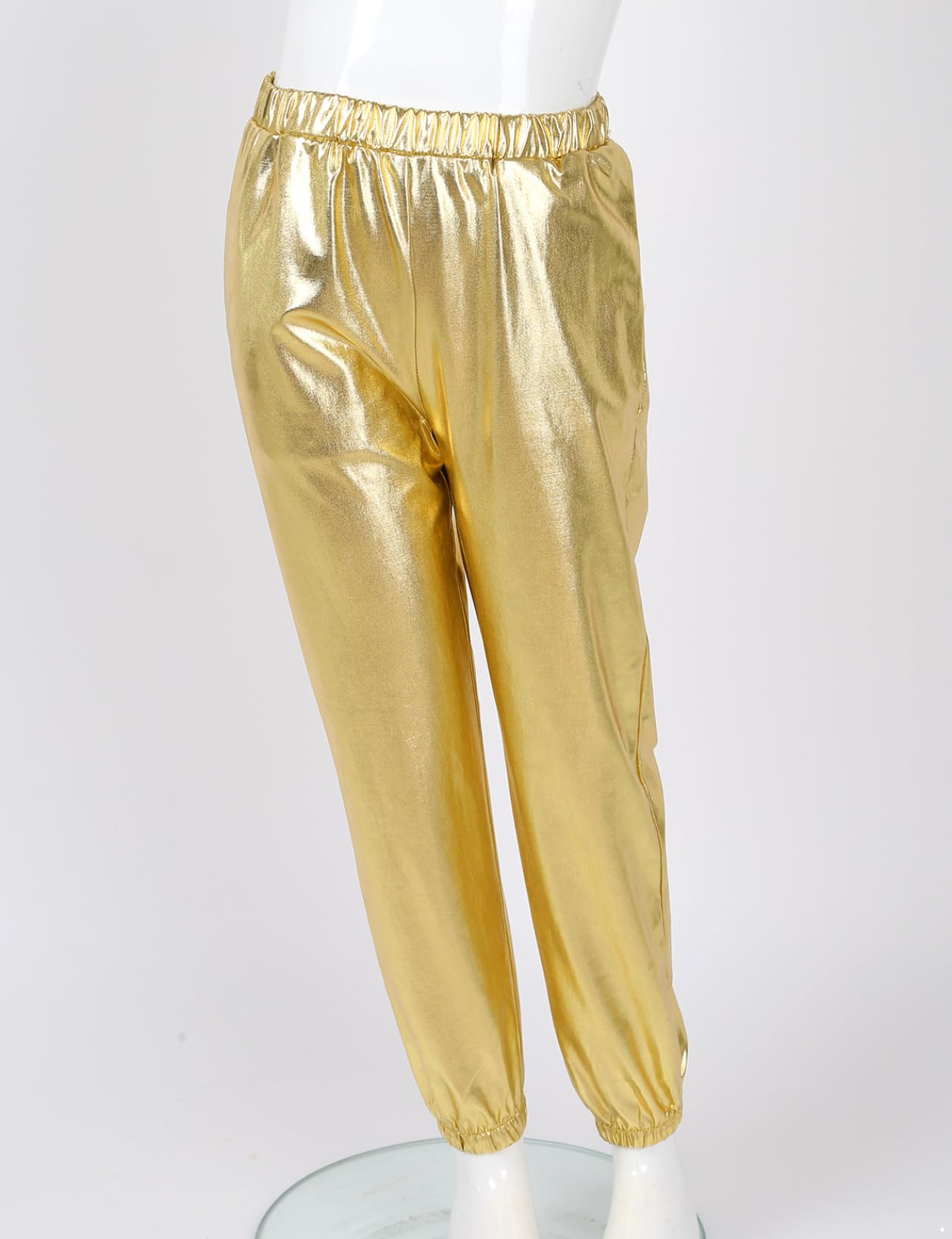 Abbigliamento da Danza per Bambini Costume Hip Hop Disco Completo Moderno Jazz Giacca Dorata E Pantaloni Jogger Dancewear Anni