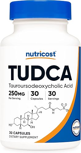 Nutricost Tudca 250 mg, 30 cápsulas (ácido tauroursodeoxicólico) - Sin gluten, sin OMG