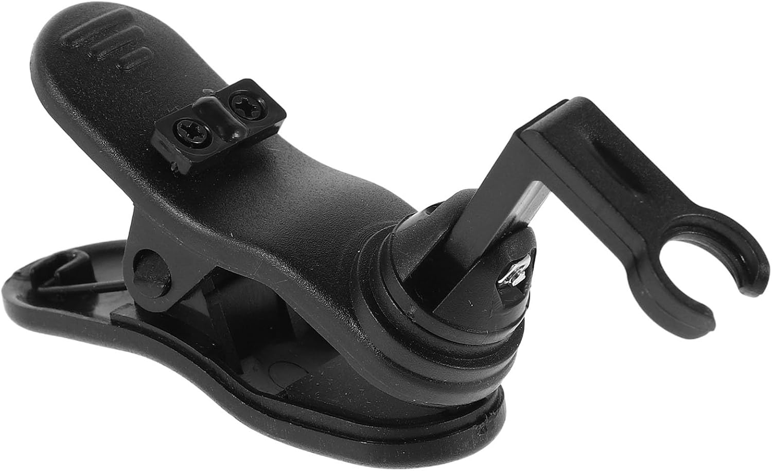 Instrument Mic Mount Clip for Flute and Recorder, Black Plastic