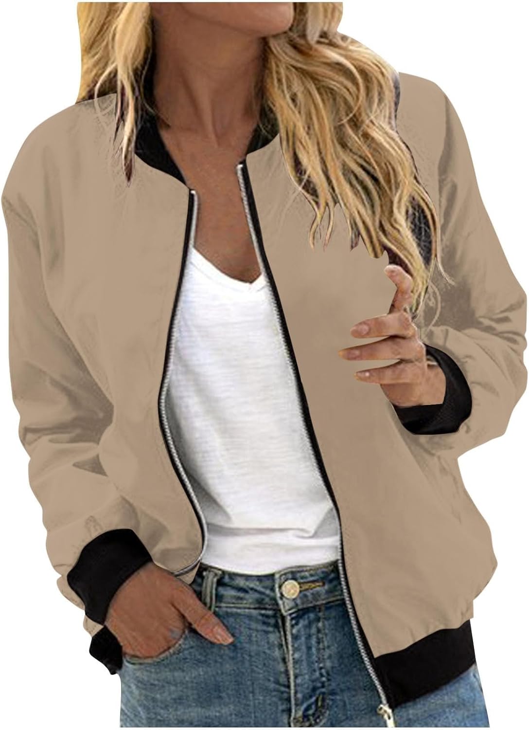 Womens Fashion Cropped Shacket Long Sleeve Button Down Trendy Jackets Casual Crop Shirts Jackets Tops Solid Color Puffer Jacket Biker Casual Coats for Halloween, Christmas