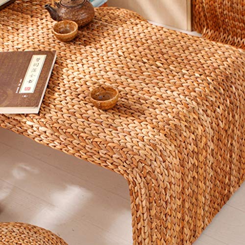 Table basse marron 80x50x38cm rectangulaire pour salon et balcon