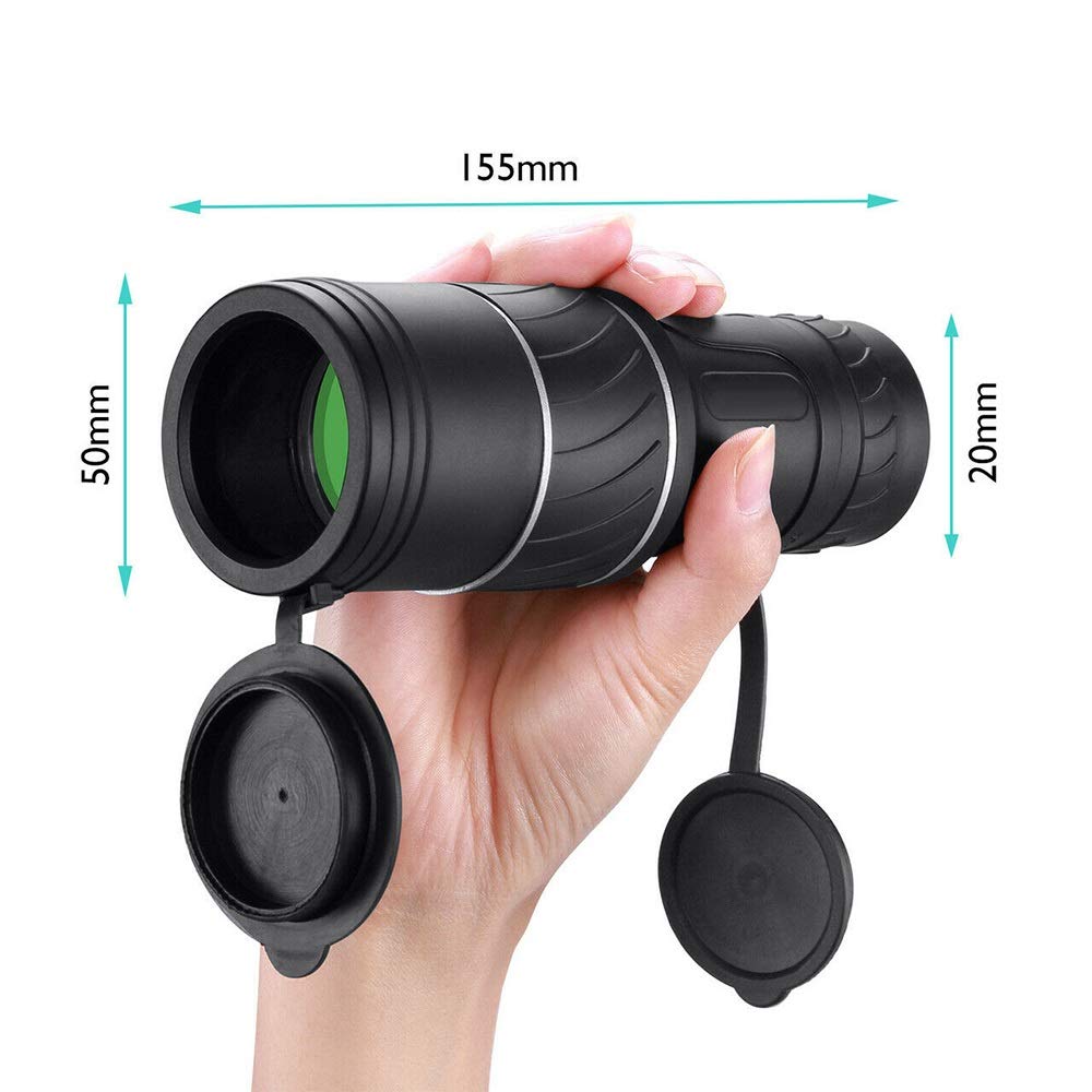 Portable Small Portable Monocular 40x60 HD Profesional Pequeño Monocular Portátil Zoom Binoculares Caza Nocturna Alcance Óptico Telescopio de Gran Visión