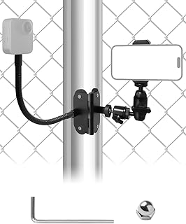 Upgrade Magnetic Fence Mount Fit for GoPro Mevo Start iPhone and Insta 360, Flexible Magnetic Phone Fence Mount Suitable for Recording Baseball Softball and Tennis Games and for All Iron Surfaces
