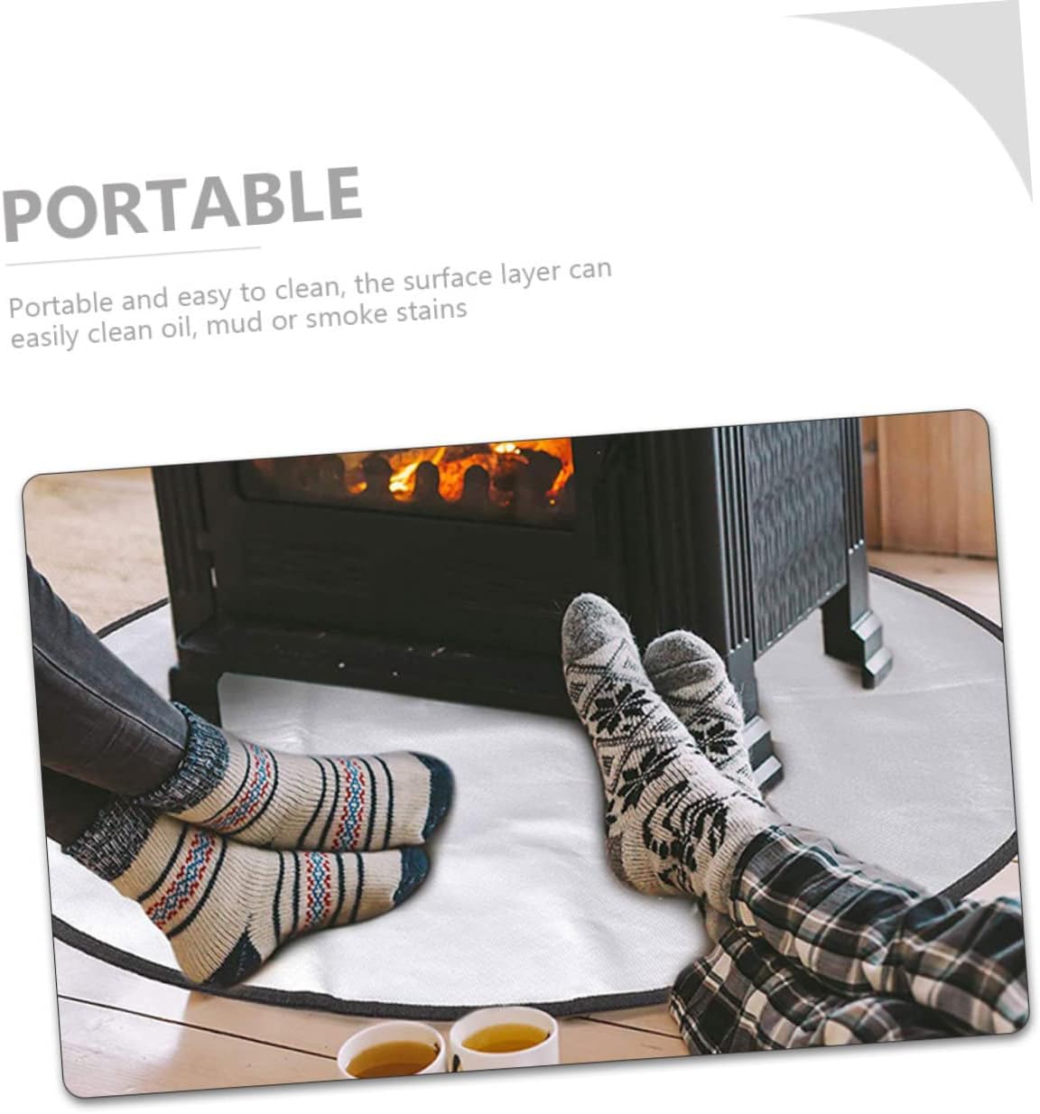 BESPORTBLE Outdoor Fireproof Mat for Fire Pits and BBQ Protective Pad for Grass Deck and Portable Camping Fire Mat Easy to Clean