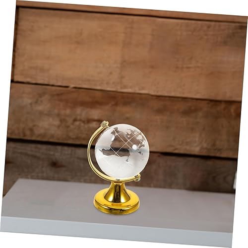 Miniatura 5 de Veemoon Decoración de cristales, decoración de mesa, decoración de escritorio de oficina, mini globo de cristal, globo del mundo de cristal, globo