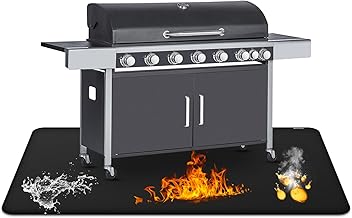 30 x 48inch Grill Mat for Outdoor Grill,Double-Sided Fireproof Grill Pad...