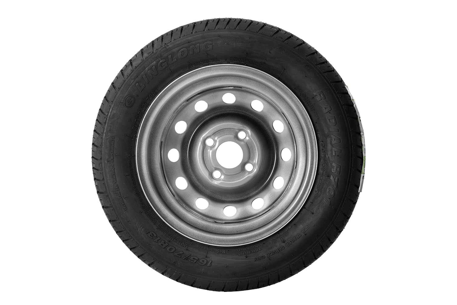 UNITRAILER Rueda Completa para Remolque Ligero 165/70 R13 79N con Llanta de Acero 4Jx13 H2 4x100 ET30, Capacidad de Carga de 437 kg, Ideal para Caravanas y Remolques de Carga