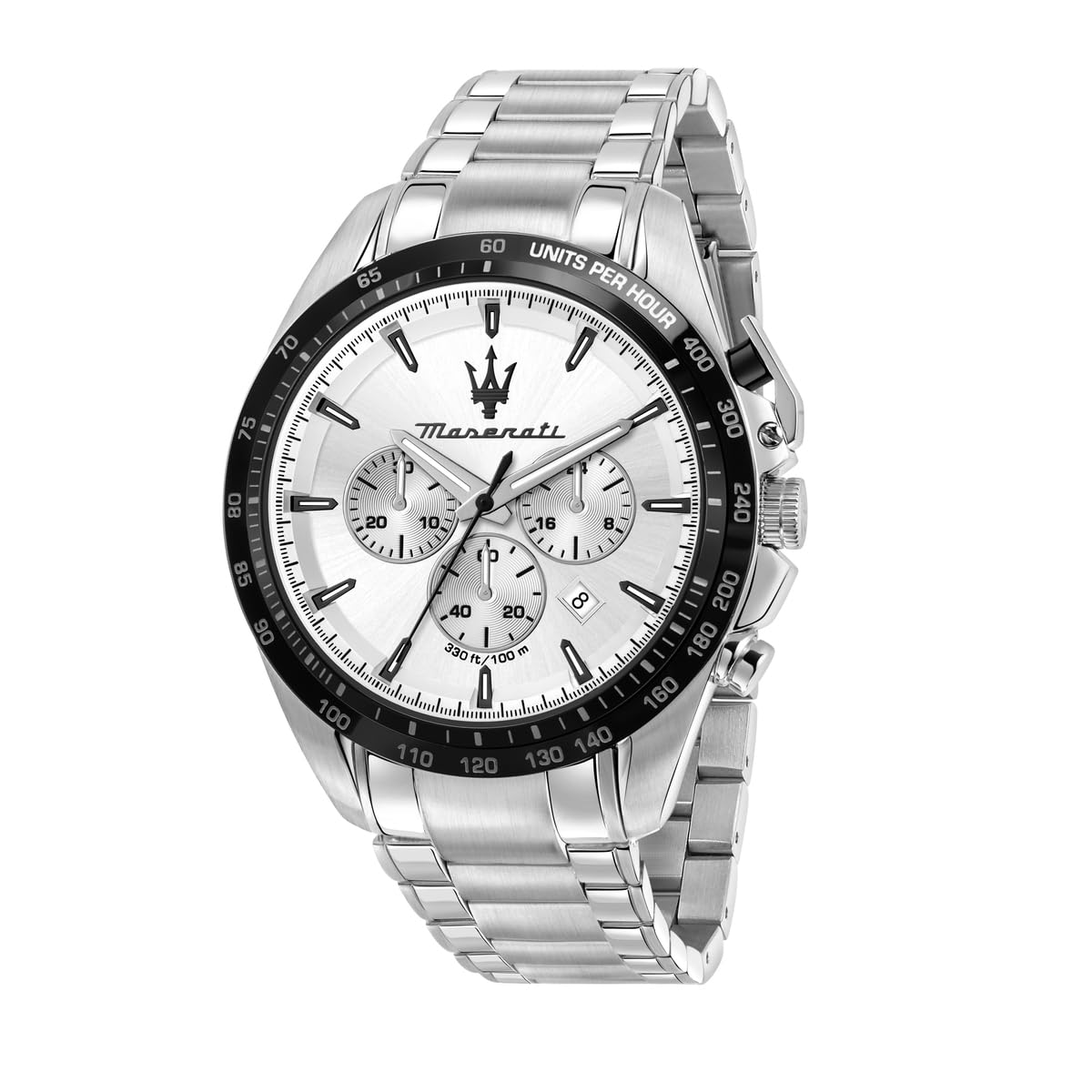 Maserati Stainless Steel Sport Chronograph|Date|Small Seconds|Tachymeter Analog Dial Color White Men Watch - R8873612049, Silver Band (B0B9HC77CR) Amazon Price History, Amazon Price Tracker