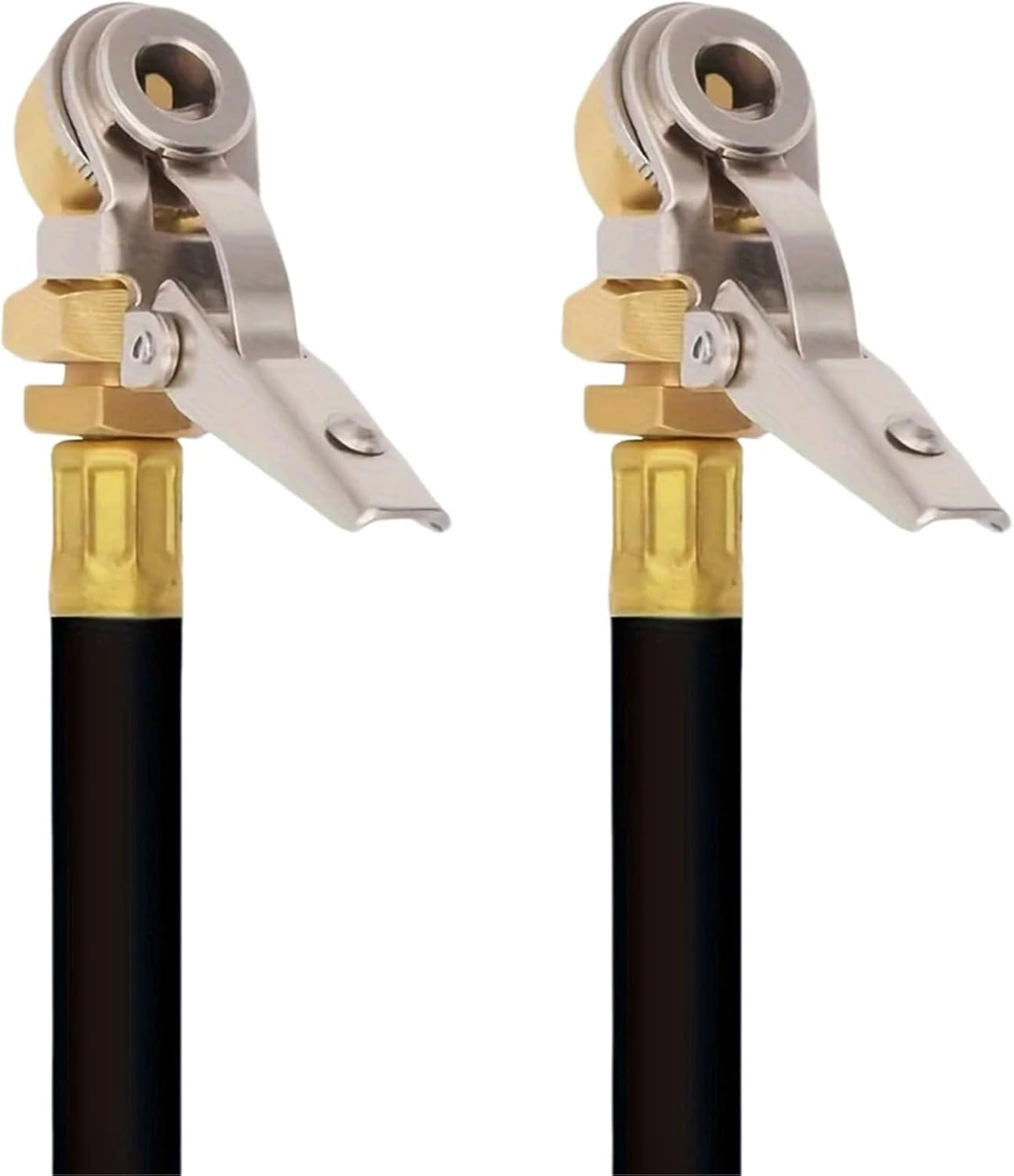 2Pcs Tire Air Chuck 1/4 Inch Car Inflator Valve Connector Compressor Chucks Clamp Gauge Accessories