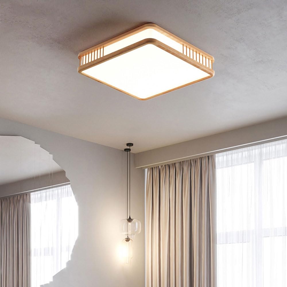 Nordic salon podtynkowy sufitowy 27W blisko światła prostokątny żyrandol oprawa z bali oświetlenie Led domu do kuchni przedpokój szafa łazienka/50Cm
