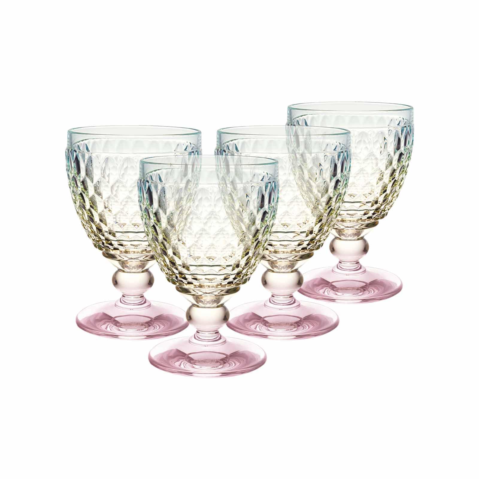 Villeroy & Boch Boston Pearl Kieliszek do białego wina, zestaw 4 szt., kolorowe błyszczące szkło kryształowe, nadaje się do mycia w zmywarce
