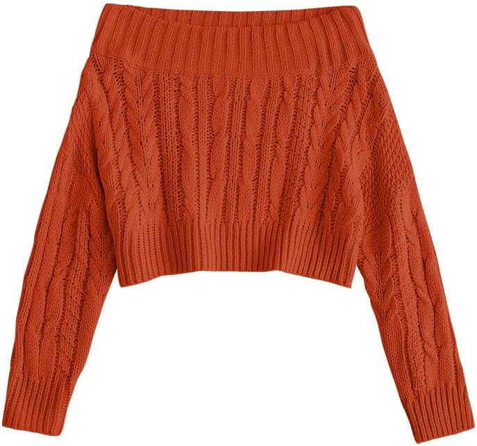 ZAFUL Women V Neck Button Knit Crop Sweaters Batwing Sleeve V Back Ribbed Hem Pullover Sweater