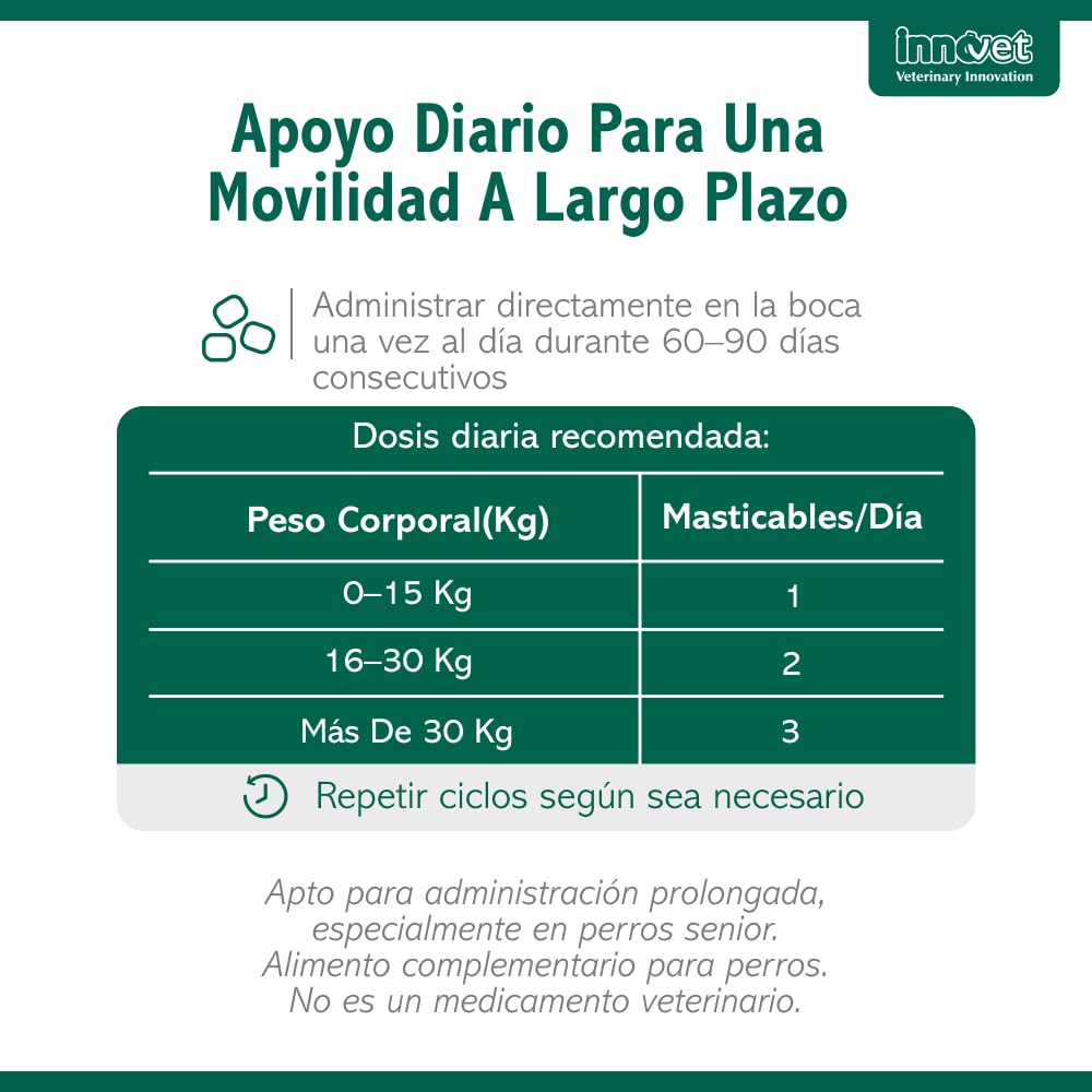 Innovet Condrostress Mobility 90ud Condroprotector Perros Adultos y Senior | Mejora el Metabolismo del Cartílago, Movilidad y Rigidez Articular – Colágeno, Condroitina y Ácido Hialurónico