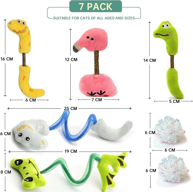 Juguetes interactivos para gato 7 piezas miniatura 4