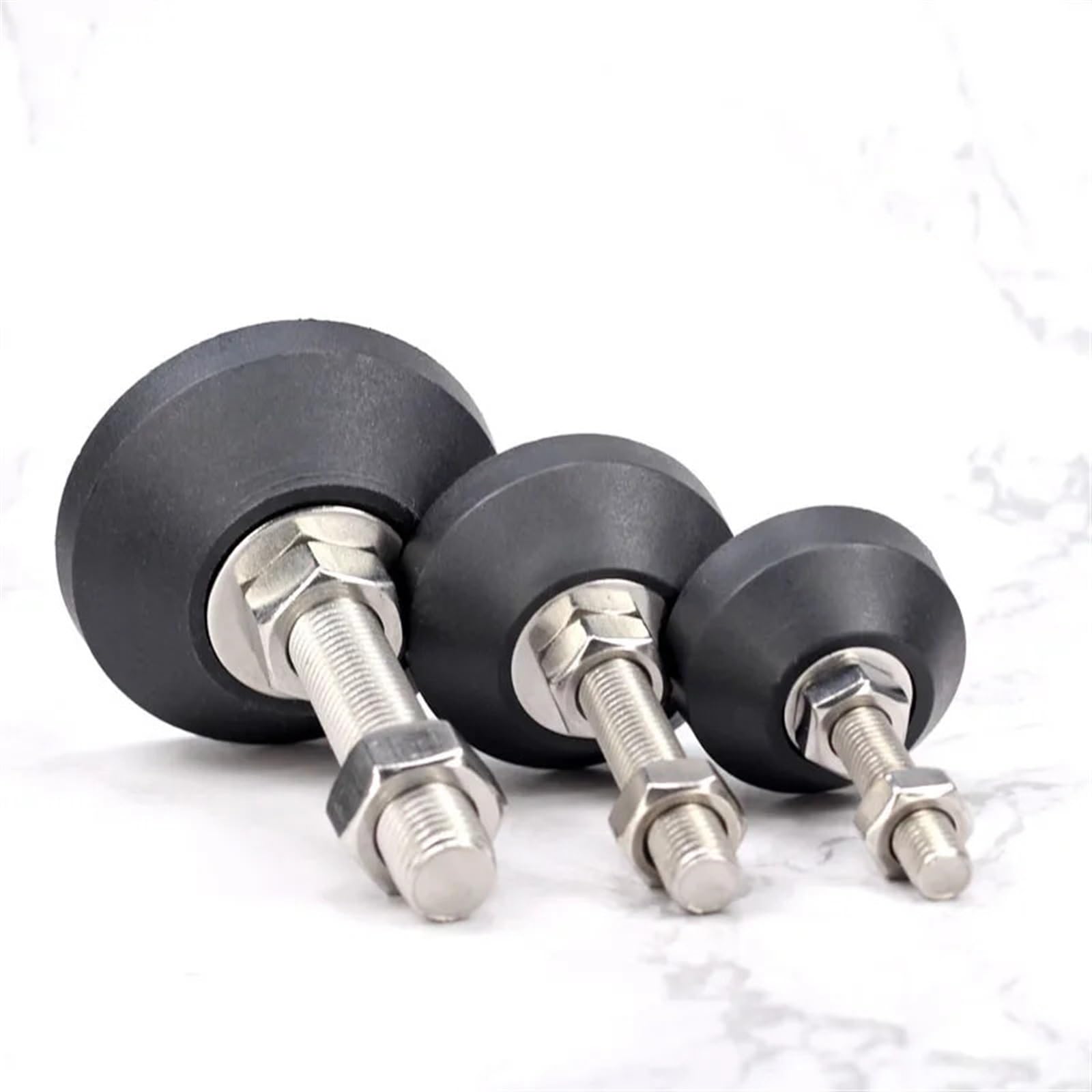 Nóżki do mebli Regulowane nóżki poziomujące, Regulowane nóżki poziomujące do mebli, czarne, gwinty M8-M12, opakowanie 4/6/10 szt(10pcs,50xM12x50)