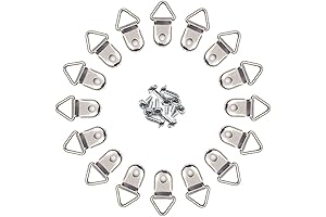 Comdox 100 Pack Triangle Picture Hangers with Screws