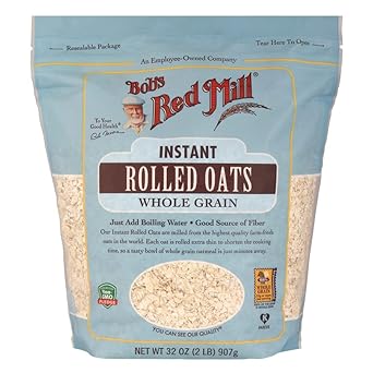 Bob's Red Mill Instant Rolled Oats 907gm | whole Grains | Rich in Protein and Nutritions Full Cereals - image, photos
