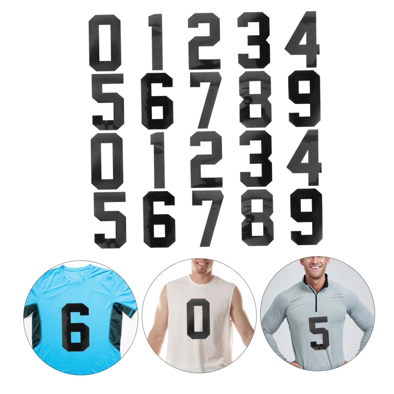 NUOBESTY 60pezzi Patches Numerici Termoadesivi Per Abbigliamento Toppe Decorative Per Jeans e Accessori Per Personalizzare Abbigliamento e Accessori