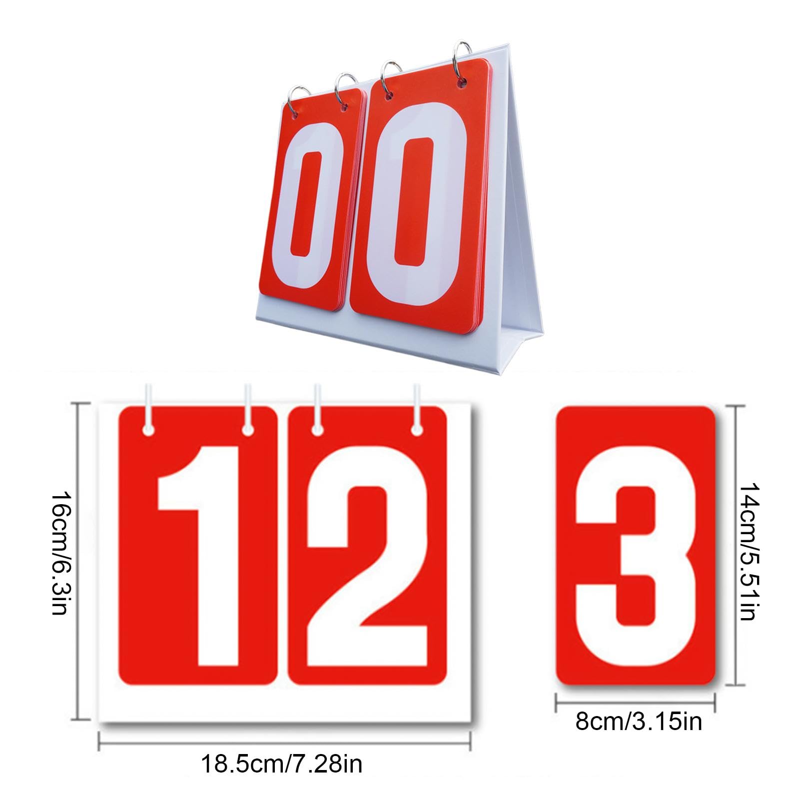 Marcador De Puntos Para Mesa | 2 Dígitos Para Voleibol, Baloncesto, Tenis De Mesa | Tablero Manual Con Anillo De Acero