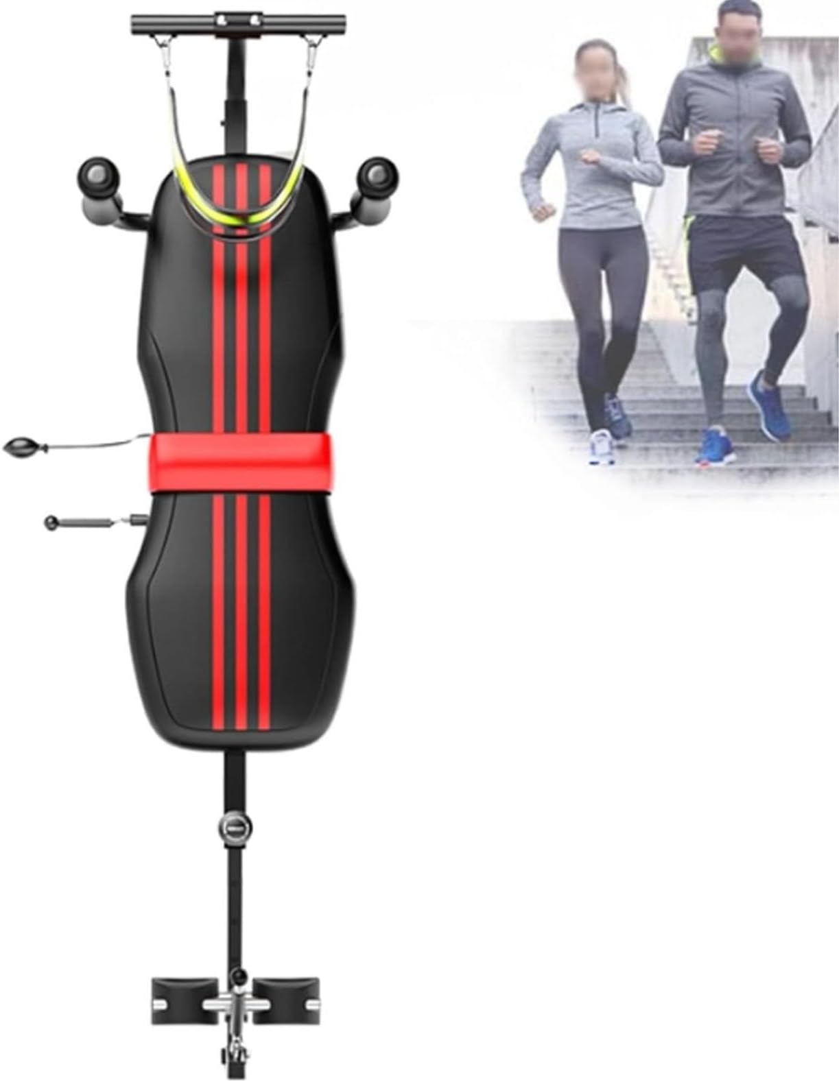 Traction Table Lumbar And Cervical Spine Stretcher Spinal Decompression Machine Lumbar Bed Body Stretching Back Stretch Bench for Neck and Back Pain Relief, Adjustable Length