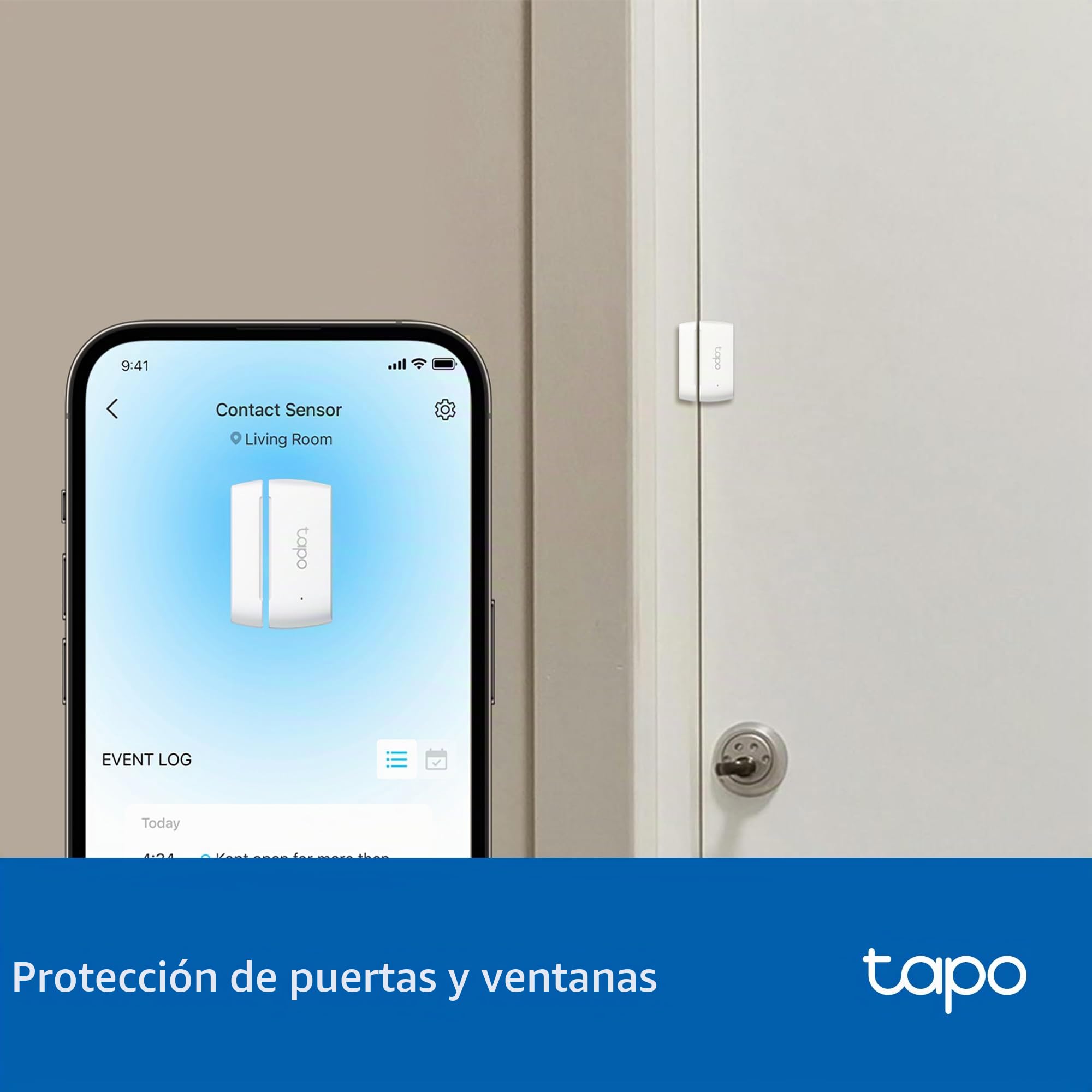 TP-Link Tapo Kit de inicio de sensor de puerta, compatible con Matter, sensor de contacto inteligente para ventana de puerta x 3, concentrador inteligente con timbre integrado, automatización