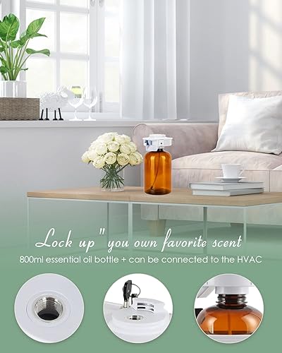 Miniatura 3 de Mxmoonant Máquina de aire de olor para el hogar 27.1 fl oz HVAC/difusor de aroma solo 1500-3000sq.ft Máquina de nebulización de aire frío sin agua