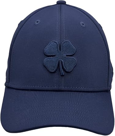 Black Clover Clover 169 Premium Golf Cap Navy Blue Breathable Classic Style Flexfit Live Lucky