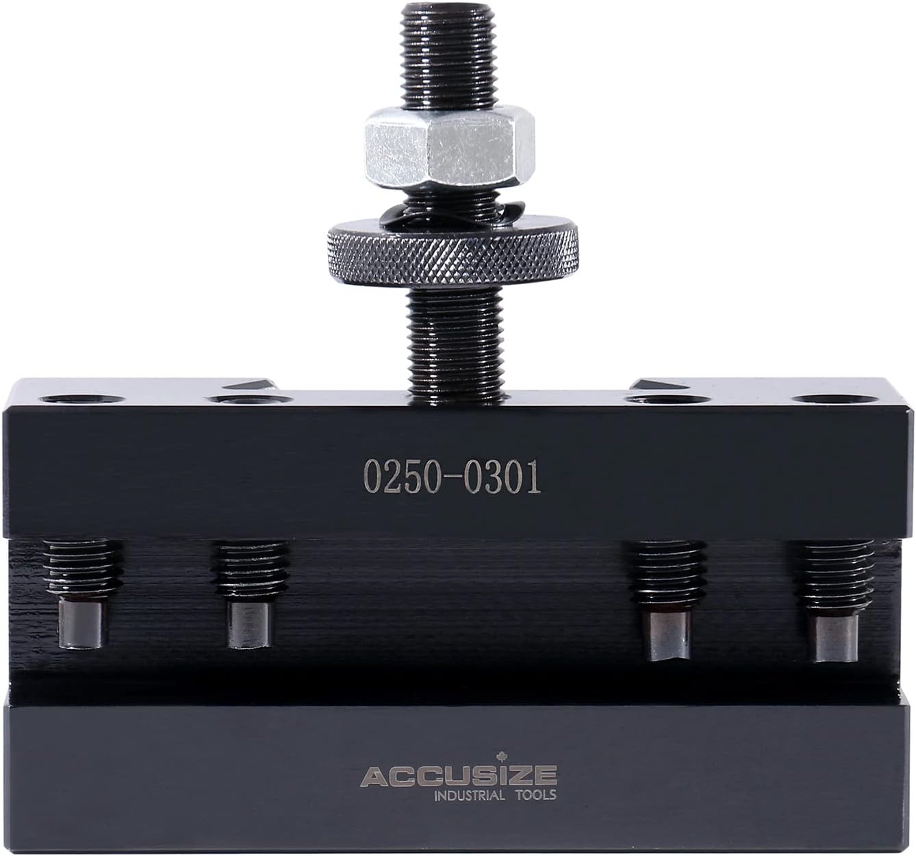 Accusize Industrial Tools Style CXA Turning and Facing Quick Change Tool Post Holder, for 3/4'' Tools, Style No 1, 0250-0301