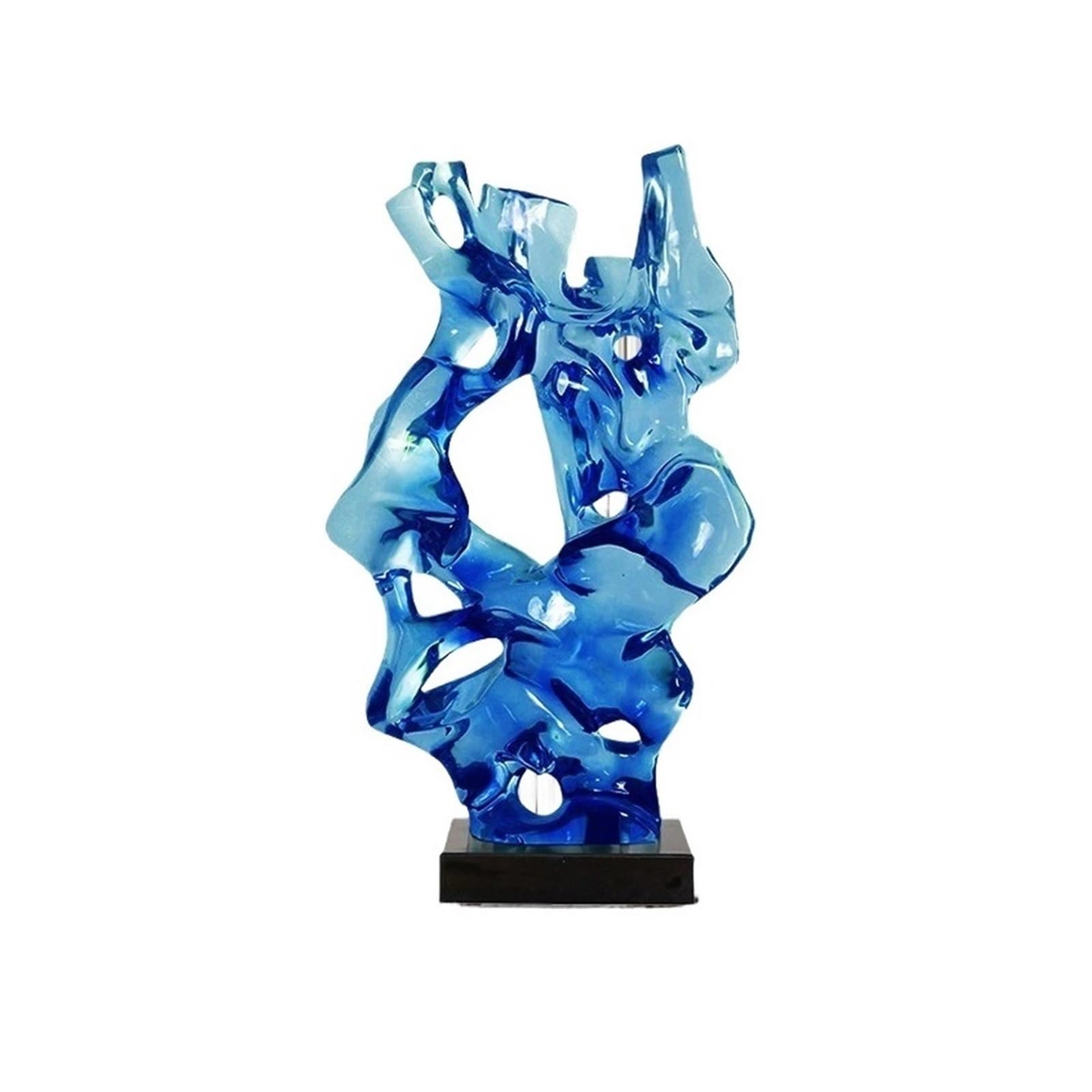 AILIUXIAOYAN Home Hecor Abstract Living Room Ornament Resin Ornament Large Transparent Decorative Item for Entryway(Blue)