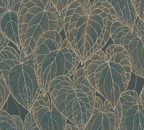 Livingwalls Daniel Hechter Non-Woven Wallpaper with Metallic Design in Brown, Green, Gold, Metallic - Image 3