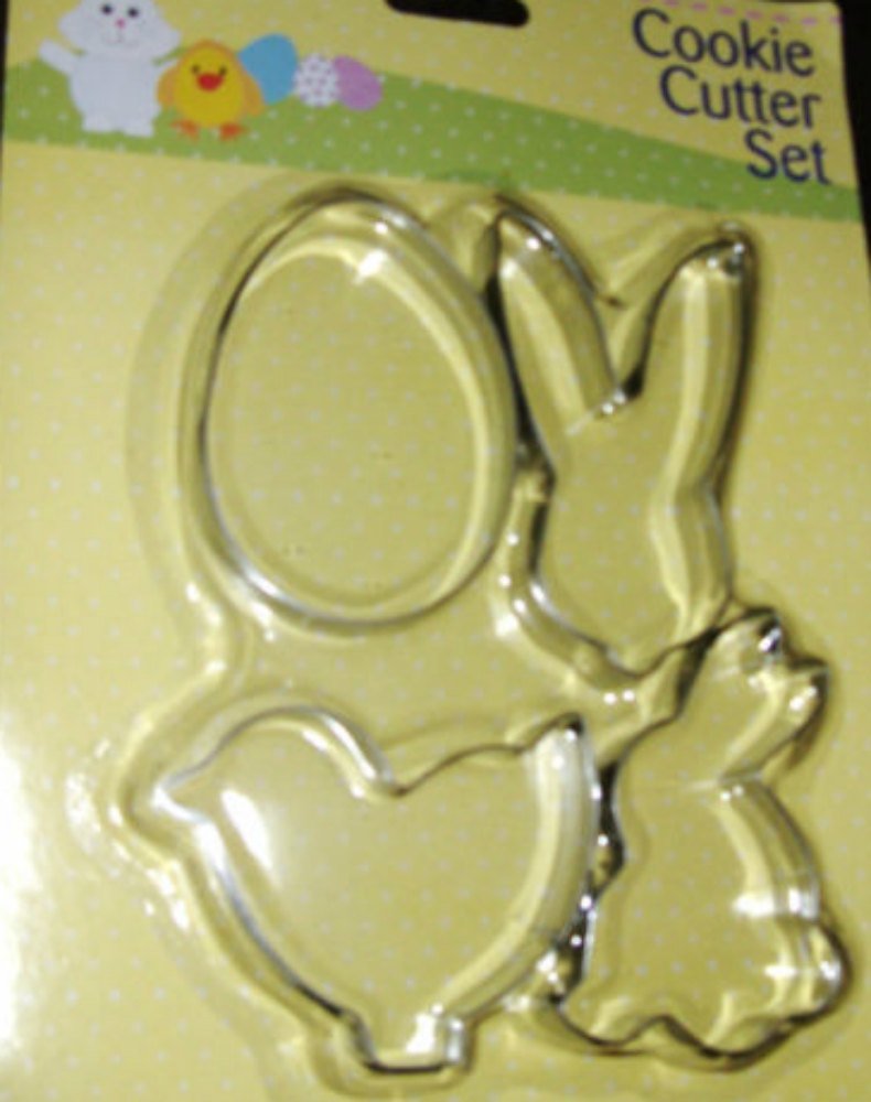 Happy Easter Silver New In The Pack 4 X Easter Cookie Pastry Icing Biscuit Biscuit Cutters Egg Bunny Rabbit Face Chick