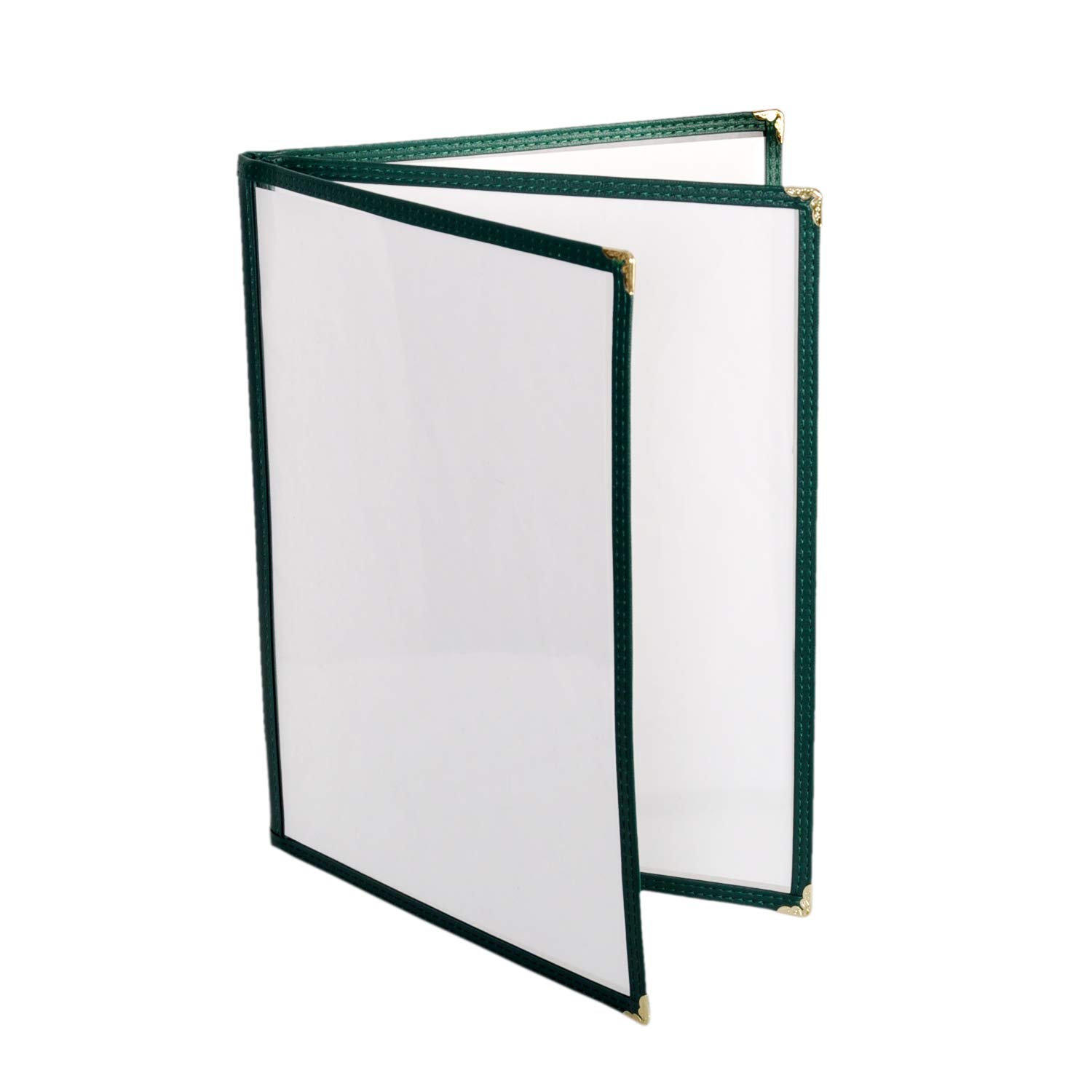 Thunder Group PLMENU-L3BR Cubierta de menú Plegable de 3 páginas, 8 1/2 x 11 Pulgadas, Color Verde, Plástico