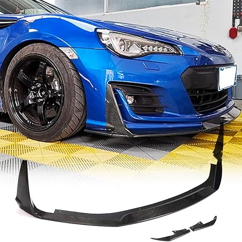 MCARCAR KIT Borde de parachoques delantero de fibra de carbono para Subaru BRZ Coupé de 2 puertas 2019-2021 Protector divisor de alerón de barbilla