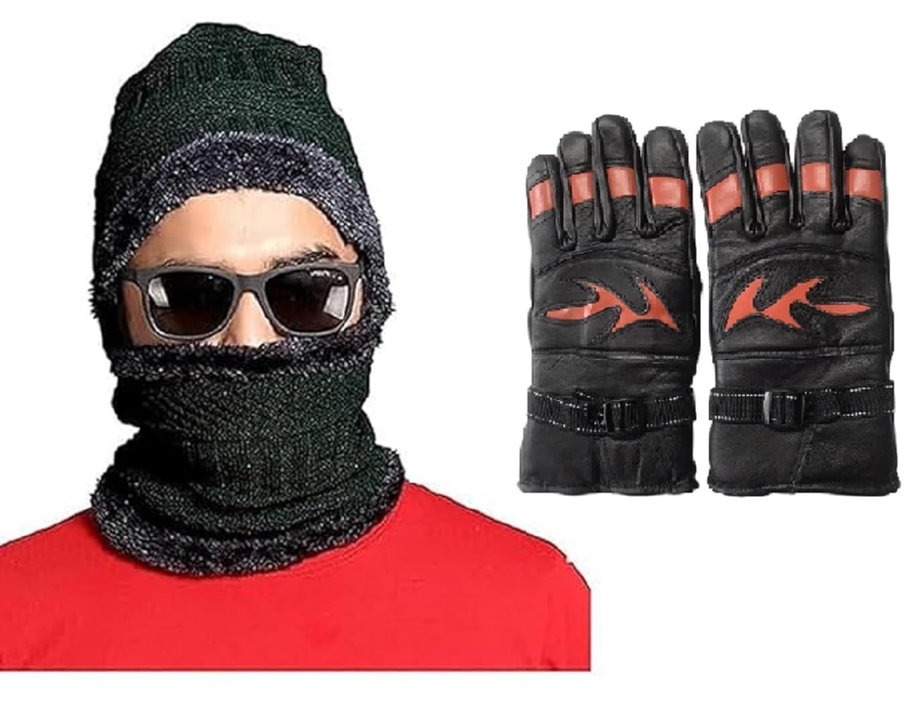winter cap neck set & winter gloves set, woolen cap, beanie cap, winter gloves, mufflers and neck warmer winter clothes for women and men