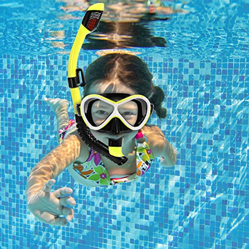 SIUKE Óculos de natação profissionais Crianças óculos de natação profissional com tubo de snorkel se