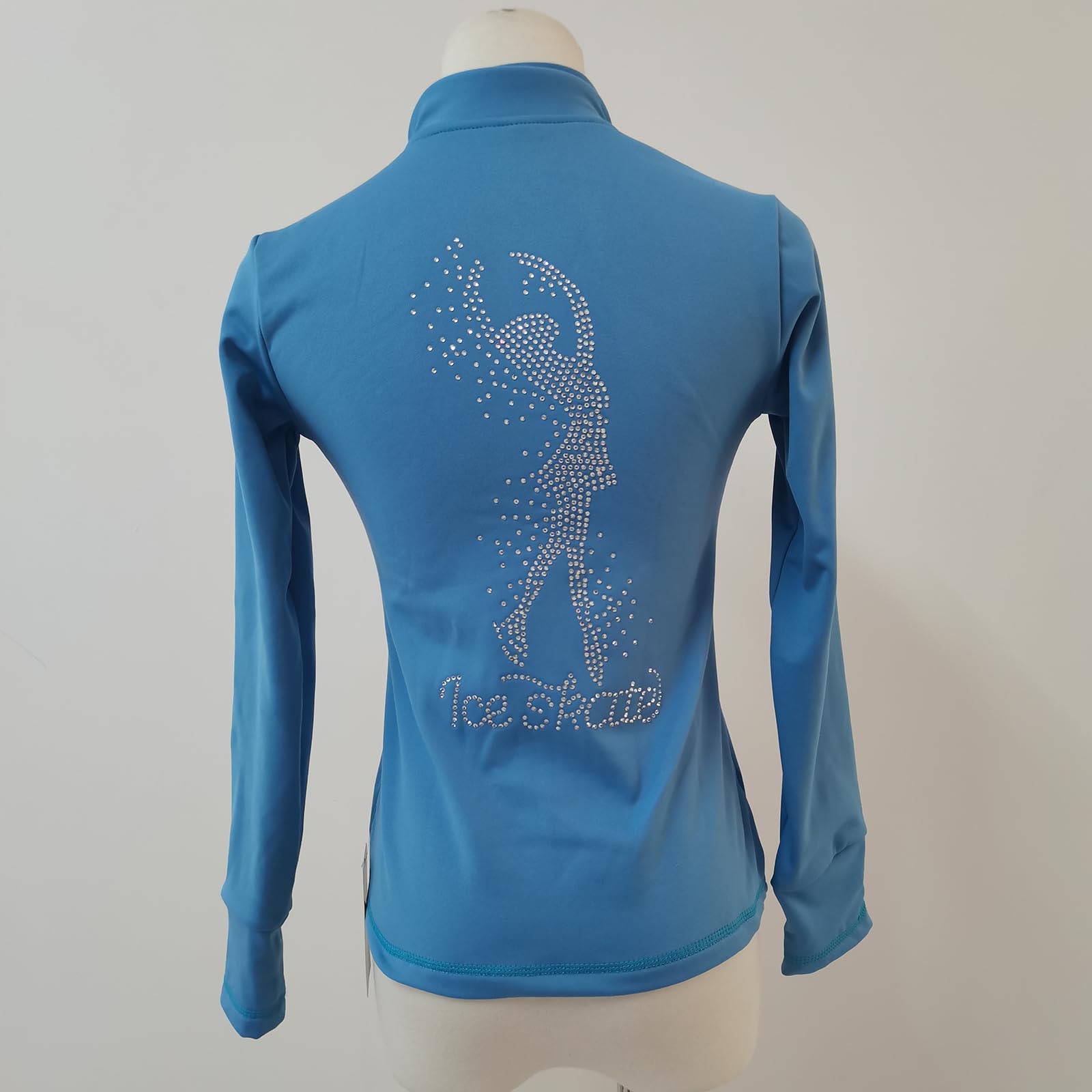 LIUHUO Veste de patinage artistique pour fille en velours chaud