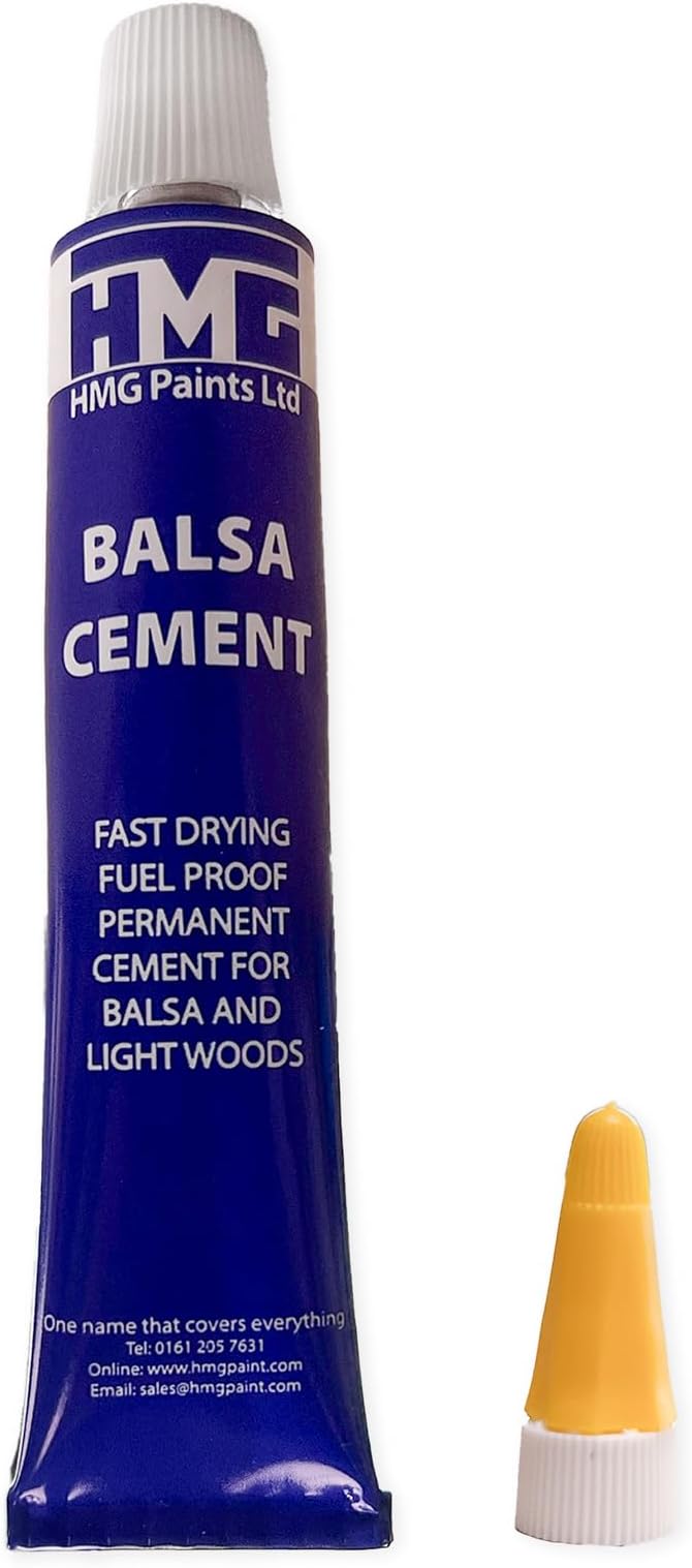 H.M.G. Balsa Cement 24ml - Essential Quick Drying Adhesive for Model Makers