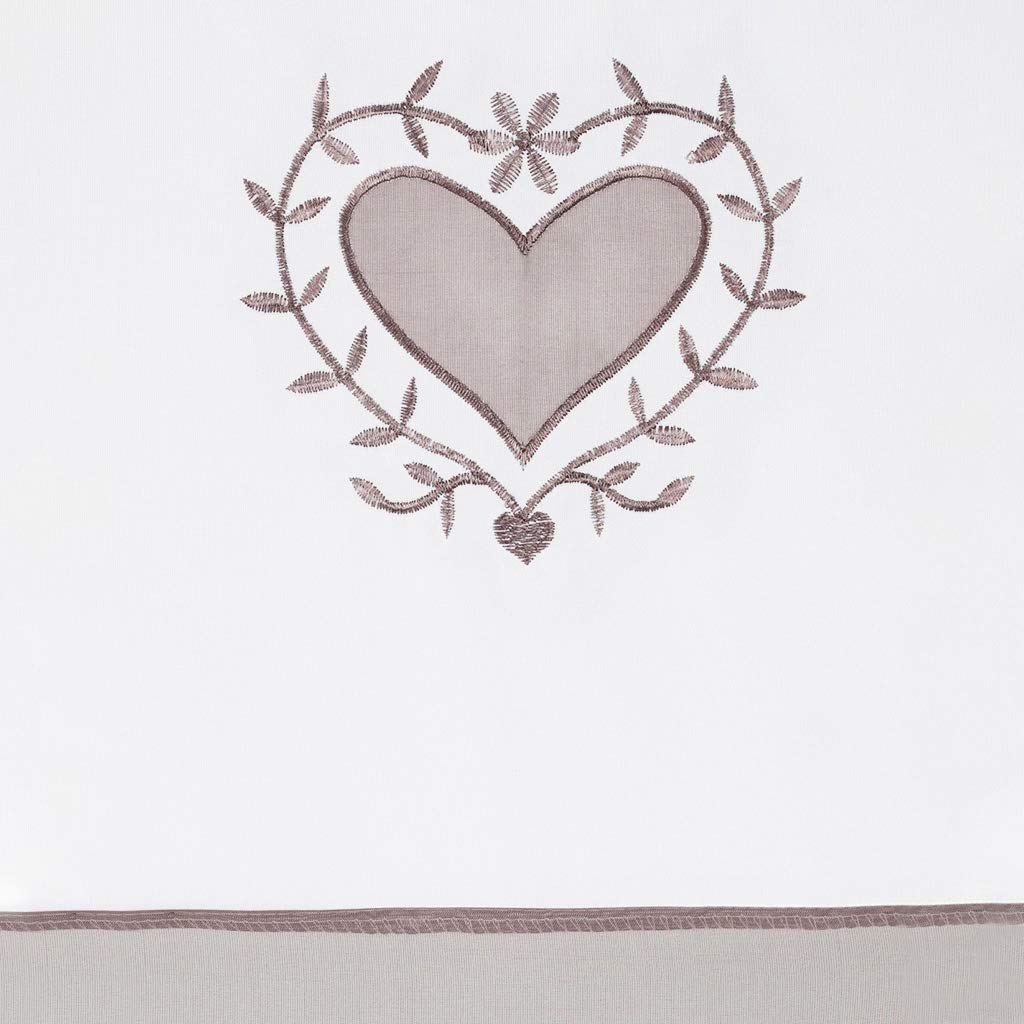 Tende Voile SIMPVALE Con Ricamo A Cuore - 2 Pannelli Trasparenti Con Passanti, Per Camera Da Letto, Soggiorno E Balcone - Foto 10