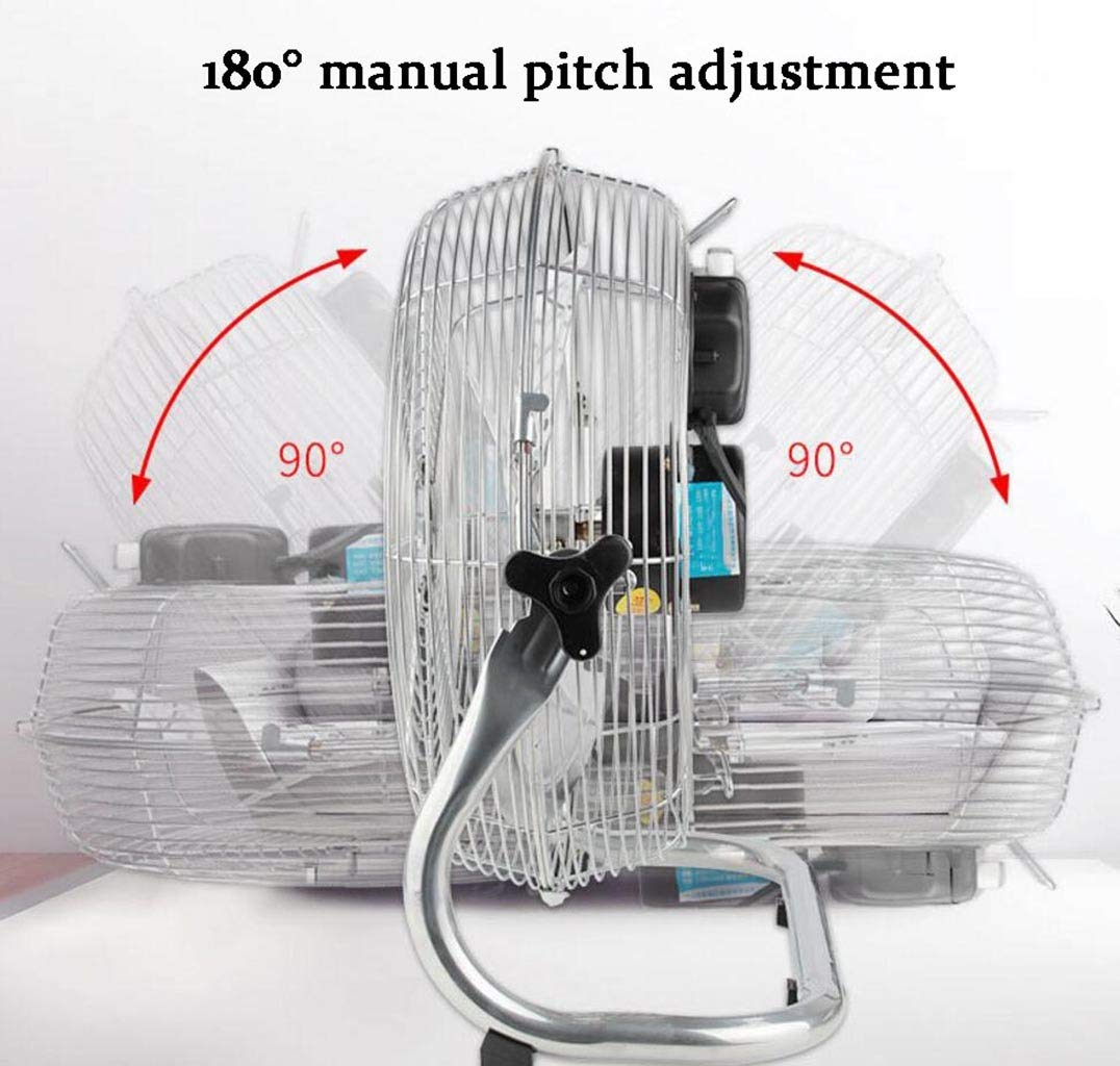 Ventilador de suelo industrial de alta velocidad, circulador de aire ajustable para gimnasio, cocina, hogar, uso comercial, metal cromado, 4 ajustes de velocidad de 14 pulgadas