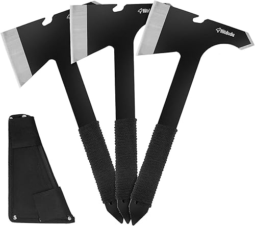 Hitdudu Juego de hachas de lanzamiento y tomahawks halcones de lanzamiento de 116 pulgadas con hoja de 3 pulgadas juego de hachas de acero