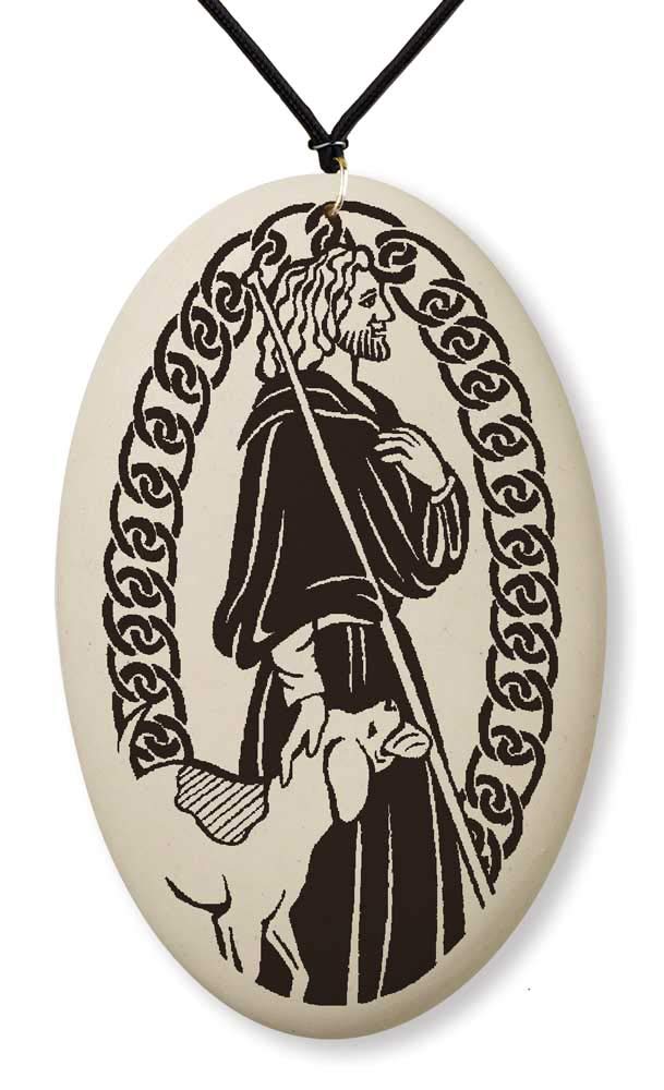 Saint Roch Medal on Braided Cord | Patron of Dogs, Dog Lovers, and invalids